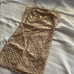 Gold Sequin Mini Dress
